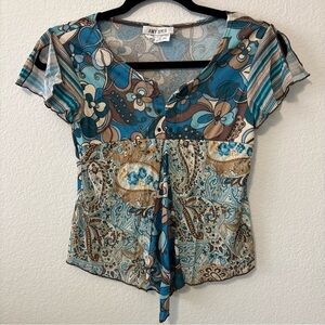 Amy Byer Boho Paisley Top